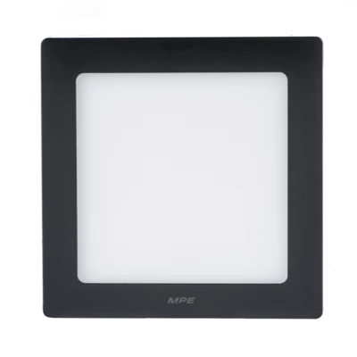 LED Panel ốp nổi nhôm, thân đen, mặt vuông 18W - 3 chế độ màu SSPLB-18/3C