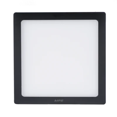 LED Panel ốp nổi nhôm, thân đen, mặt vuông 24W - 3 chế độ màu SSPLB-24/3C