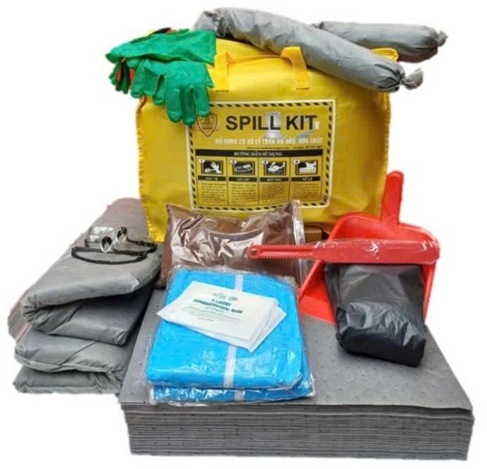 Bộ Dụng Cụ Xử Lý Tràn Dầu Hóa Chất 30L