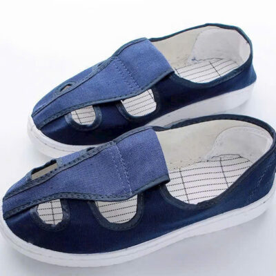 Giày 4 lỗ tím than phòng sạch chống tĩnh điện